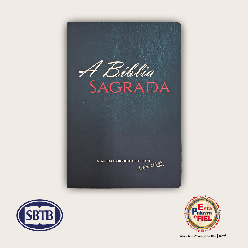 Bíblia Sagrada | ACF | Letra Grande | Preto | Estilo Slim