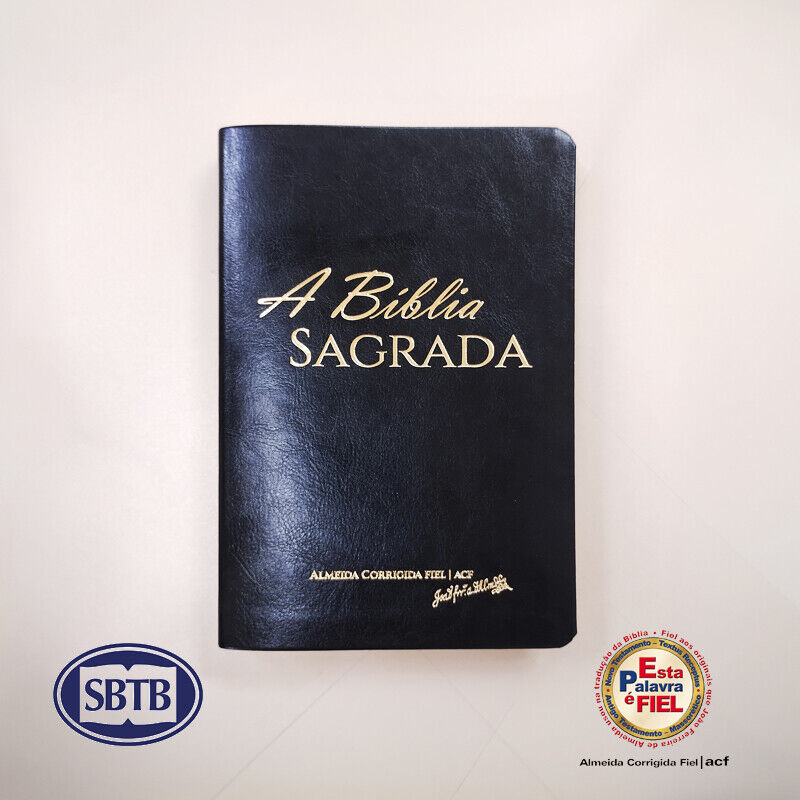 Bíblia Sagrada | ACF | Letra Grande | Preto | Estilo Slim