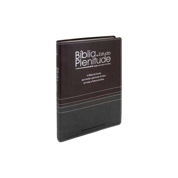Bíblia de Estudo | Plenitude | ARC | Capa de Luxo | Castanho