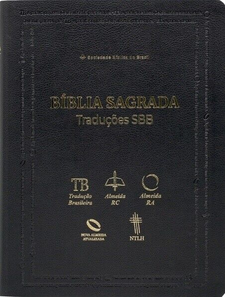 Bíblia Cinco Traduções | TB-ARC-ARA-NAA-NTLH | Preto