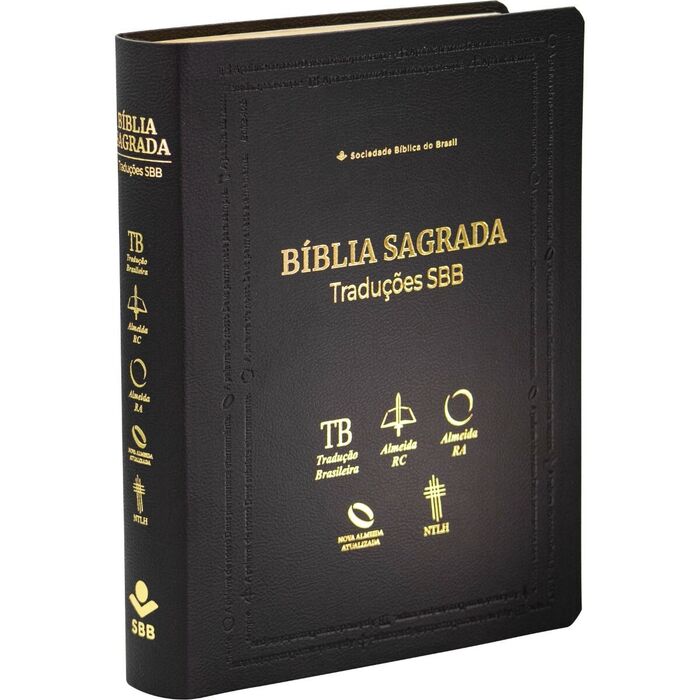 Bíblia Cinco Traduções | TB-ARC-ARA-NAA-NTLH | Preto