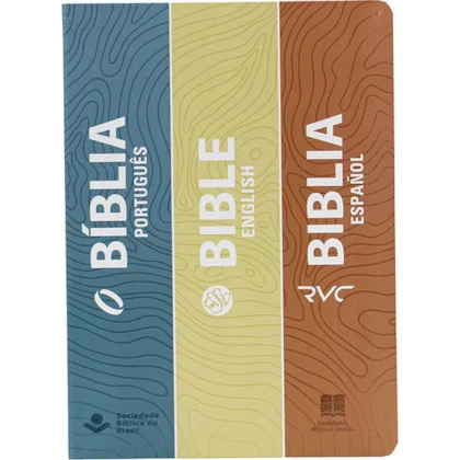 Bíblia Trilingue Português, Inglês e Espanhol NAA/ESV/RVC (Tricolor)