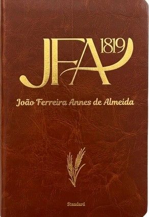 Bíblia Sagrada | JFA1819 | Standard | Letra Grande | Capa Flexível em Couro | Castanho