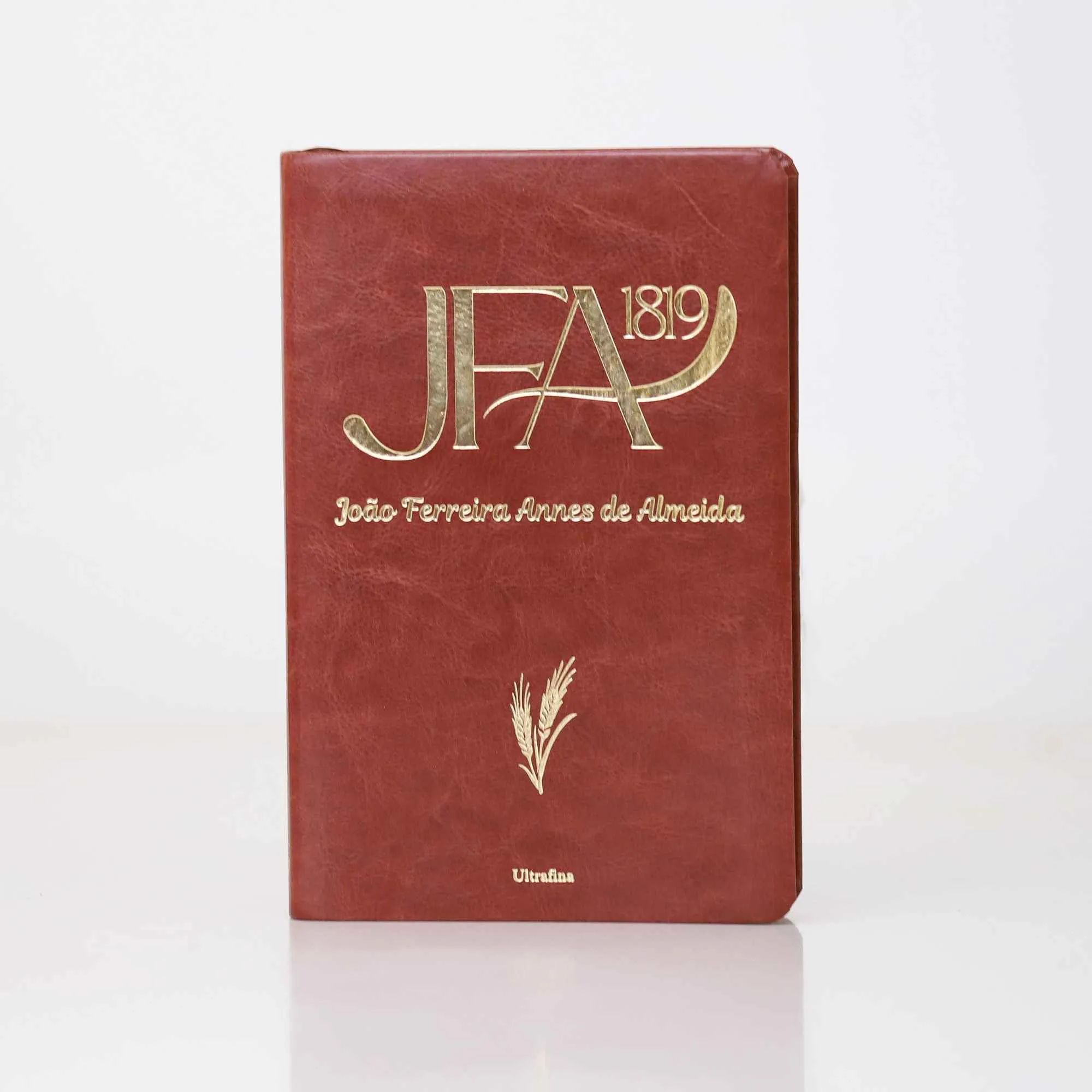 Bíblia Sagrada | JFA 1819 | Letra Média | Capa de Luxo | Castanho | Estilo Slim