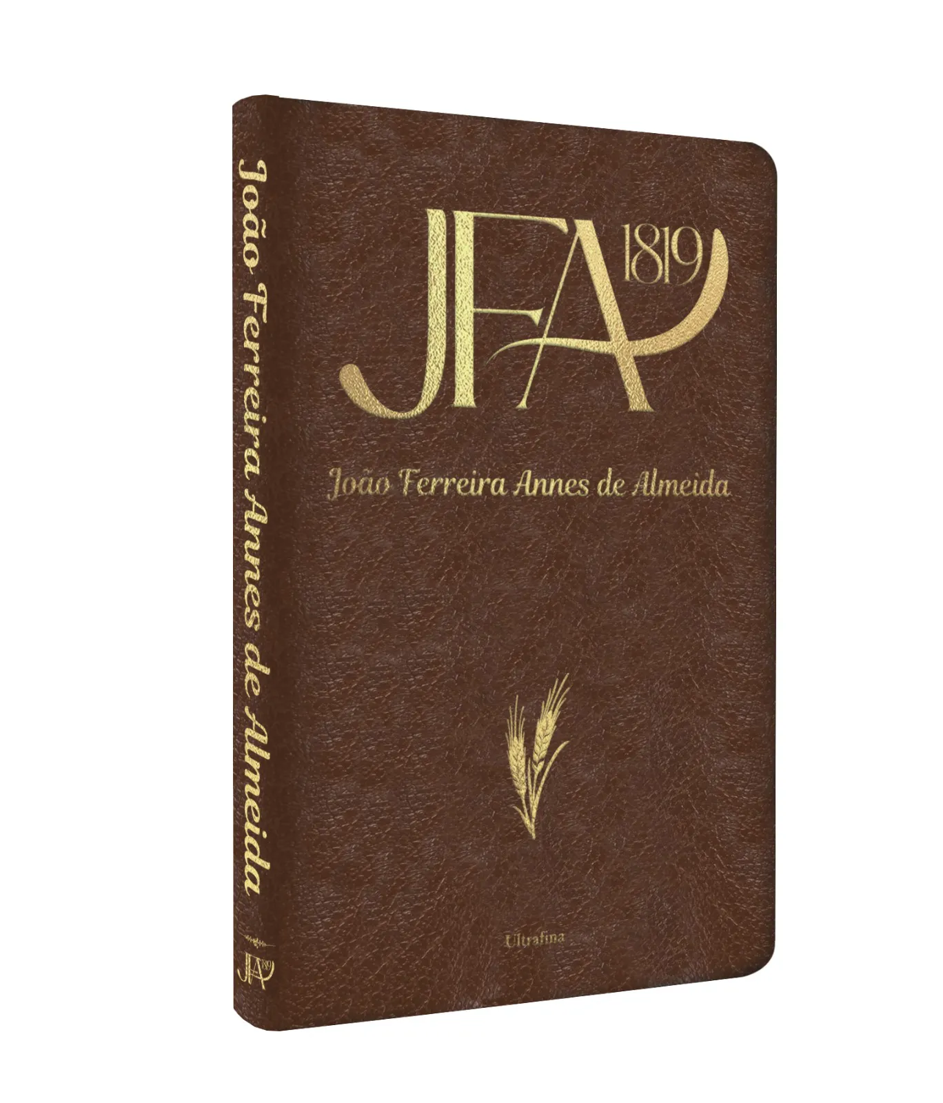 Bíblia Sagrada | JFA 1819 | Letra Média | Capa de Luxo | Castanho | Estilo Slim