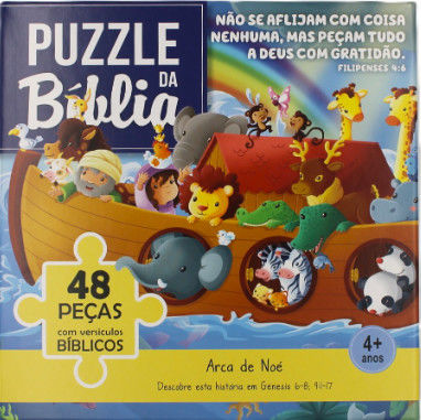 Puzzle da Bíblia 48 Peças com Versículos Bíblicos (4 anos)