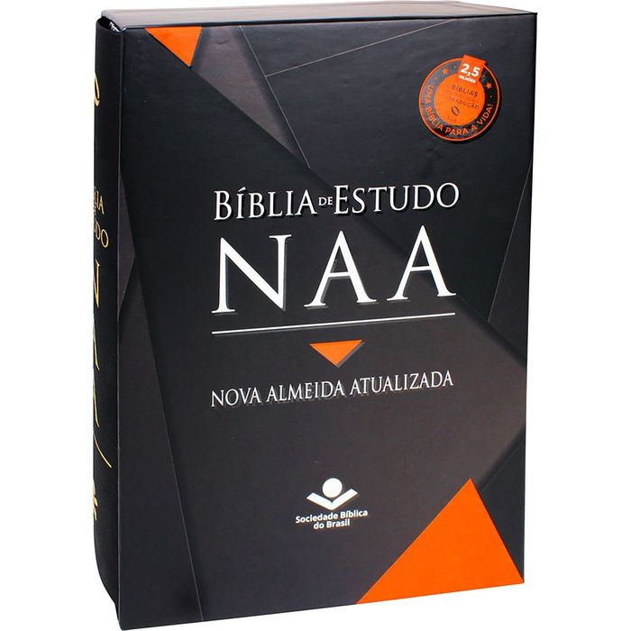 Bíblia de Estudo | NAA | Couro Legítimo | Preto