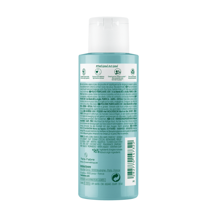 Klorane Pó Purificante 3 Em 1 Menta Aquática 50gr