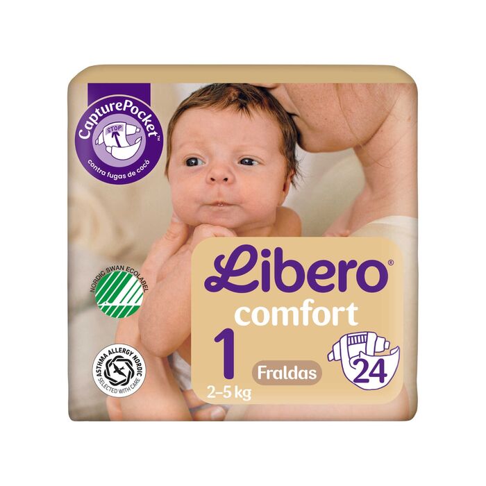 Libero Confort 1 (2-5kg) 24 unidades