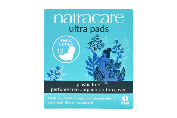 Natracare Penso Algodão Biológico Fino Super com Abas x12