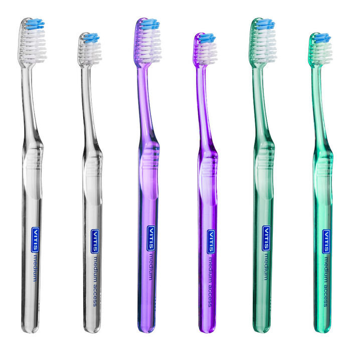 Vitis Escova de Dentes Média Access Transparente