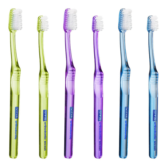 Vitis Orthodontic Escova de Dentes Access Vermelha
