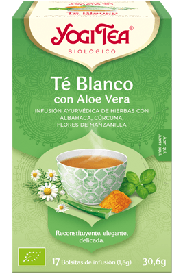 Yogi Tea Bio Chá Branco Aloé Vera  17 saquetas