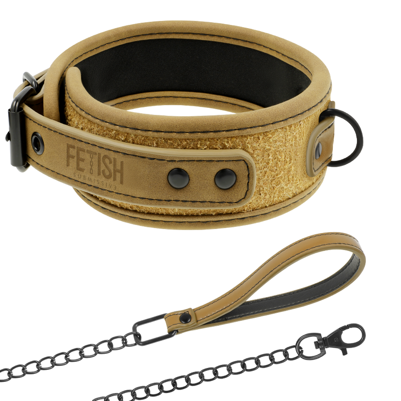 FETISH SUBMISSIVE ORIGIN - COLAR DE CORRENTE COM FORRO DE NEOPRENE