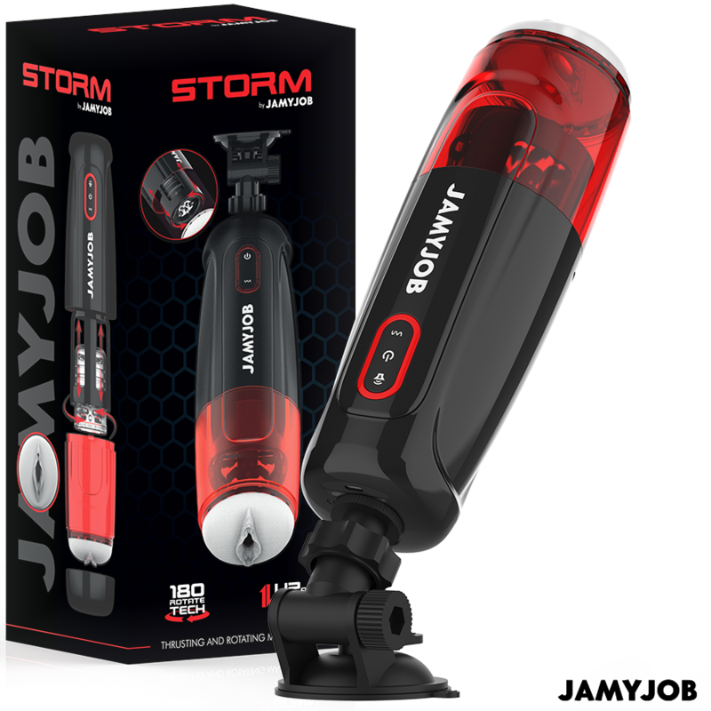 JAMYJOB - STORM MASTURBADOR AUTOMÁTICO DE VAGINA 10 MODOS DE ROTAÇÃO E IMPULSO