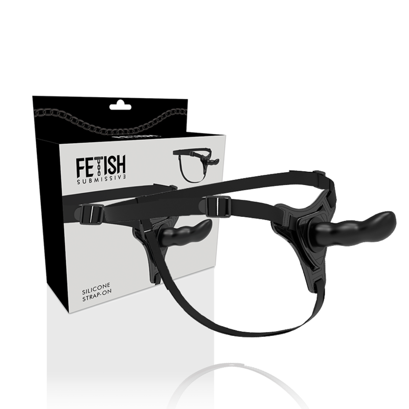 FETISH SUBMISSIVE HARNESS - SILICONE PRETO PONTO G 16 CM