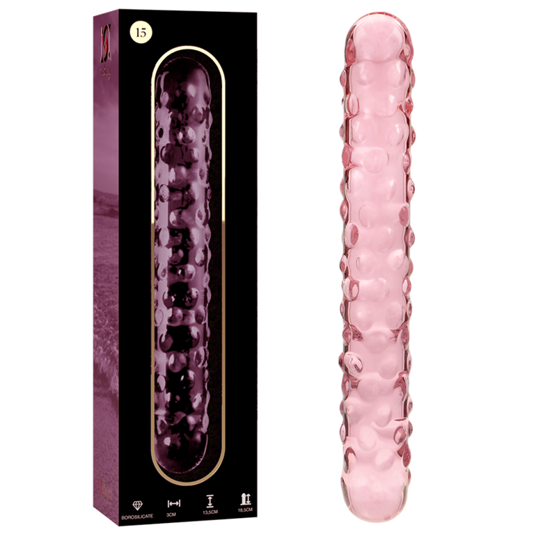 NEBULA SERIES BY IBIZA - MODELO 15 DILDO VIDRO BOROSILICADO ROSA 18.5 CM -O- 3 CM