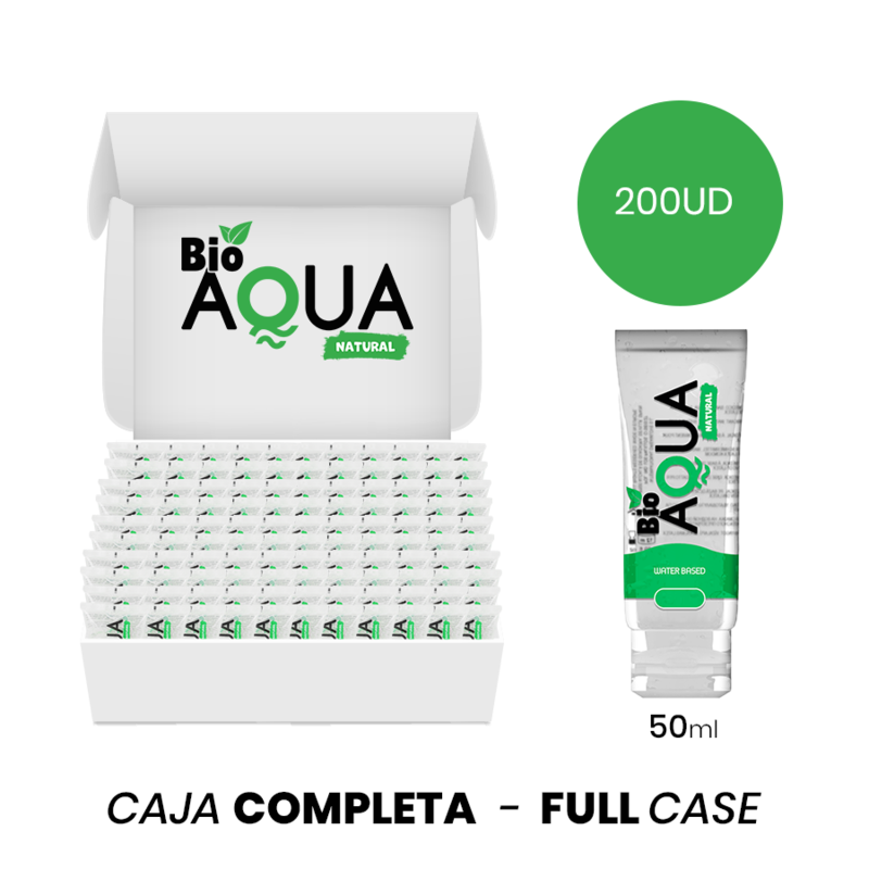 MOQ 200 - BIOAQUA LUBRIFICANTE À BASE DE ÁGUA INGREDIENTES NATURAIS 50 ML