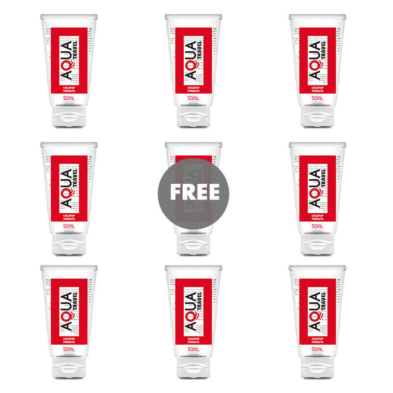 AQUA TRAVEL - LUBRIFICANTE À BASE DE ÁGUA AQUA TRAVEL LOLLIPOP SABOR - 50 ML 8+1 GRÁTIS