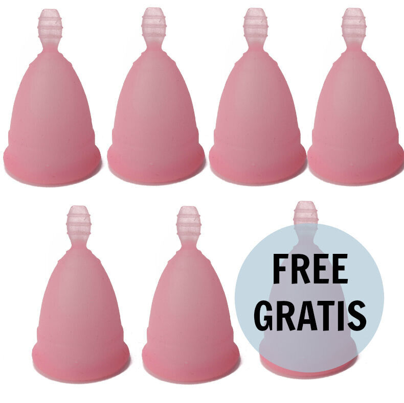 NINA KIKÍ - COPO MENSTRUAL ROSA TAMANHO S 6 + 1 GRTIS