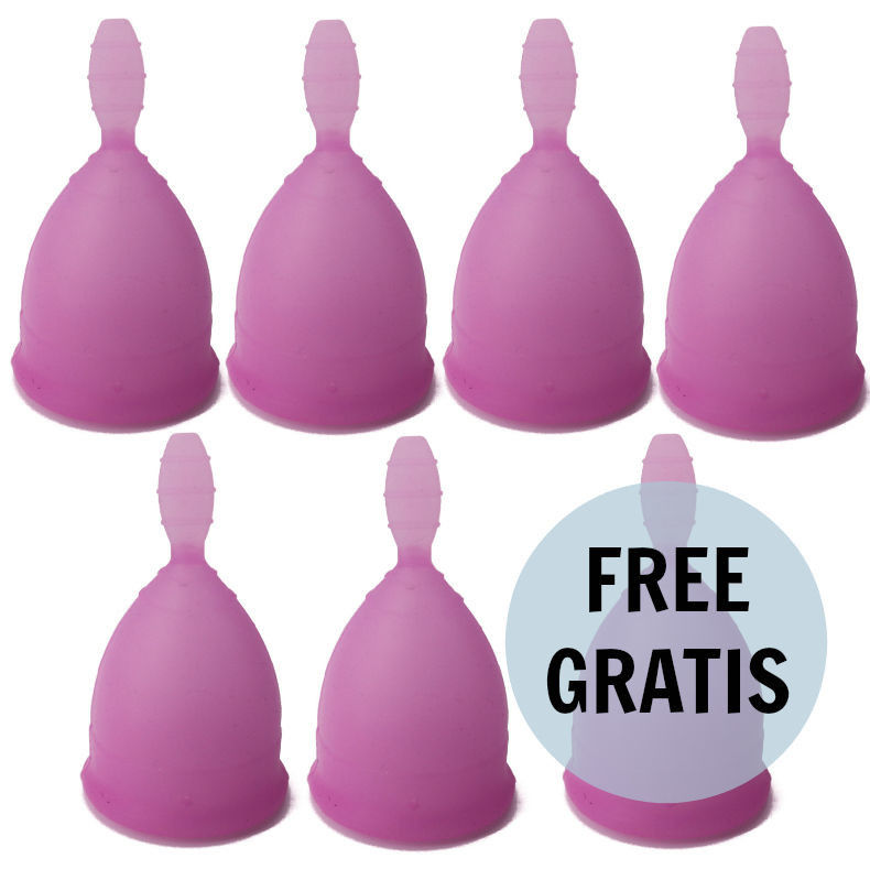 NINA KIKÍ - COPO MENSTRUAL ROXO TAMANHO L 6 + 1 GRTIS