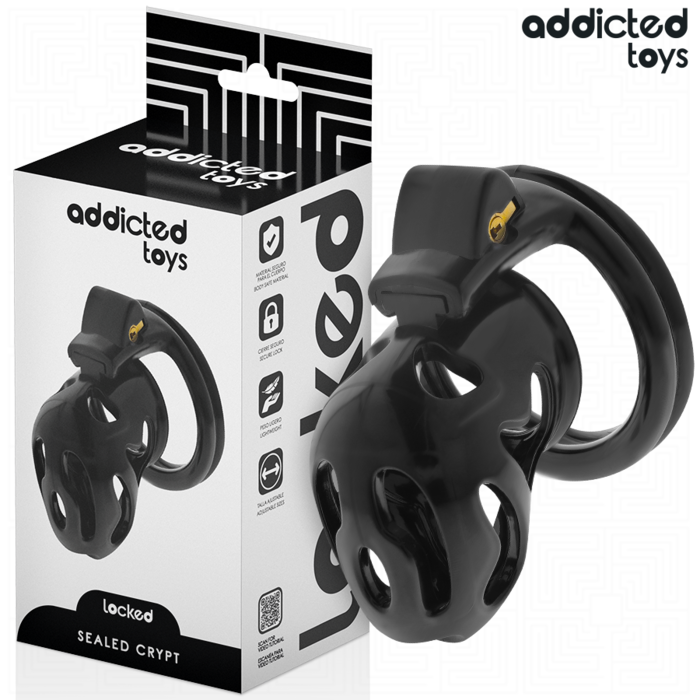 ADDICTED TOYS LOCKED - GAIOLA DE PÊNIS CRYPT SELADA 8 CM