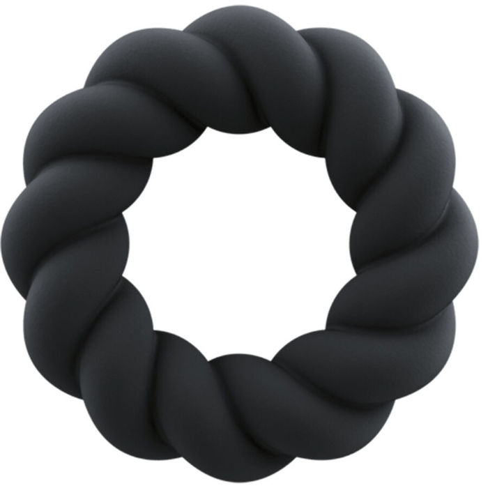 ROCKS-OFF - ANEL MASTURBADOR DE SILICONE PRETO TWIST