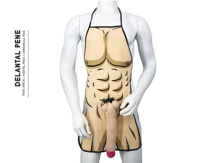 DIABLO PICANTE - AVENTAL DE PÊNIS 3D MUSCULAR E OUSADO