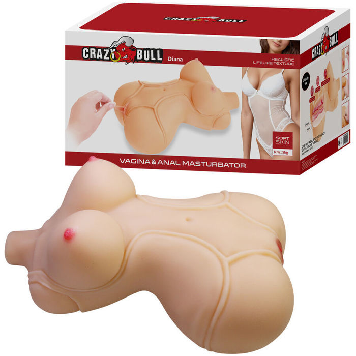 CRAZY BULL - DIANA TRONCO FEMININO REALISTA VAGINA E ANAL 5 KG