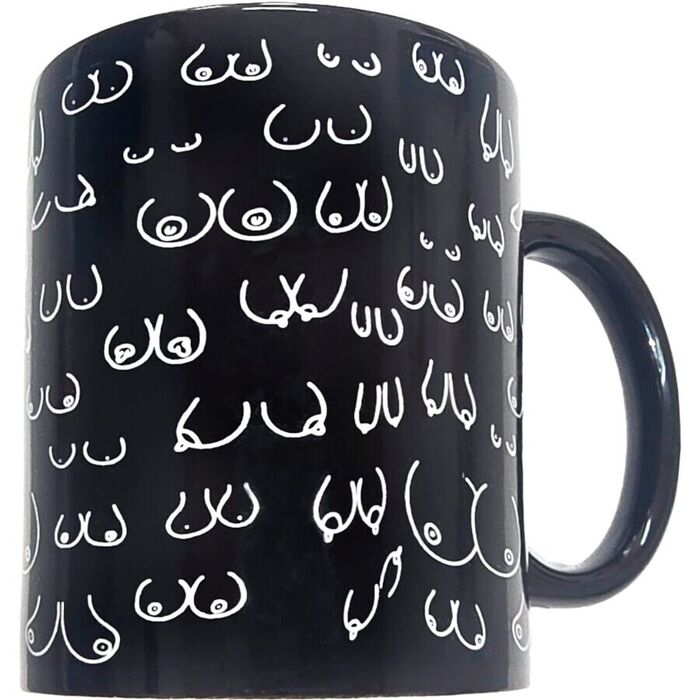 DIABLO PICANTE - CANECA BOOBS PRETA 370 ML