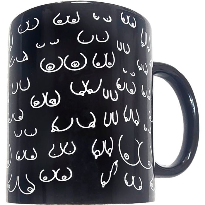 DIABLO PICANTE - CANECA BOOBS PRETA 370 ML