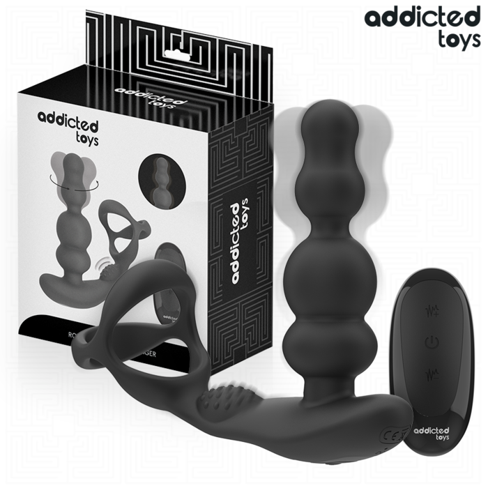 ADDICTED TOYS - MASSAGEADOR DE PRÓSTATA GIRATÓRIO COM CONTROLE REMOTO