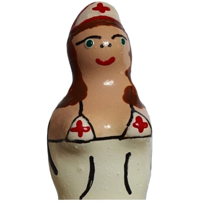 CONDOMERIE - PRESERVATIVOS NOVIDADES PINTADOS À MÃO ENFERMEIRA MORENA
