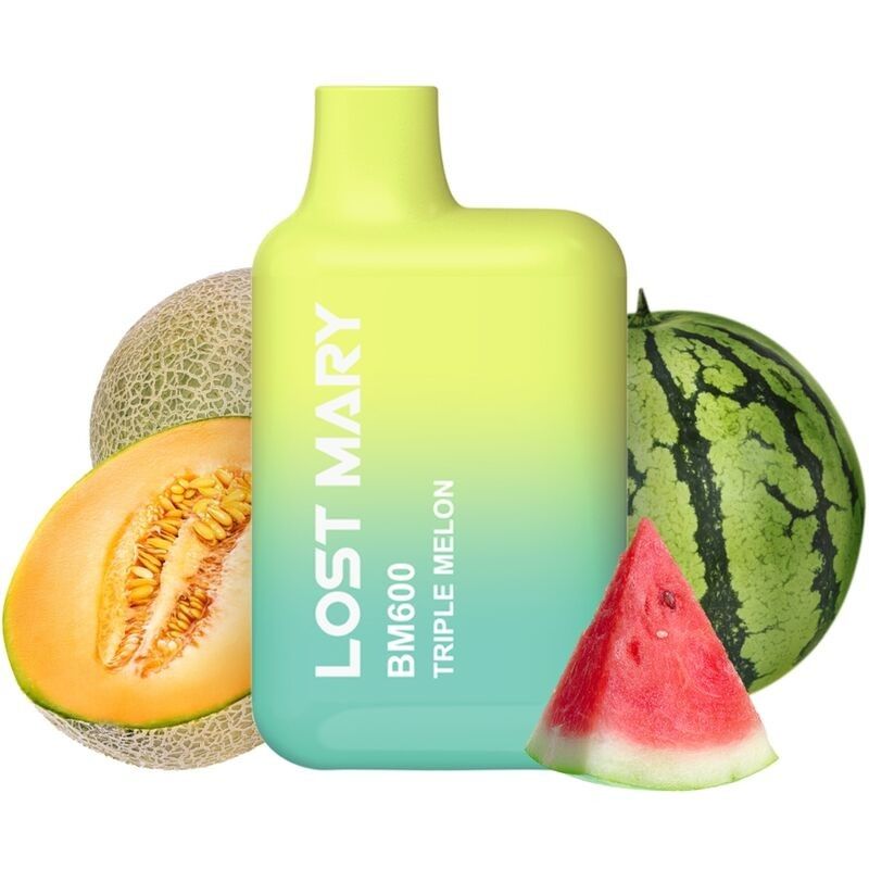 LOST MARY - BM600 NICOTINE VAPER 2% DESCARTÁVEL TRIPLO MELÃO