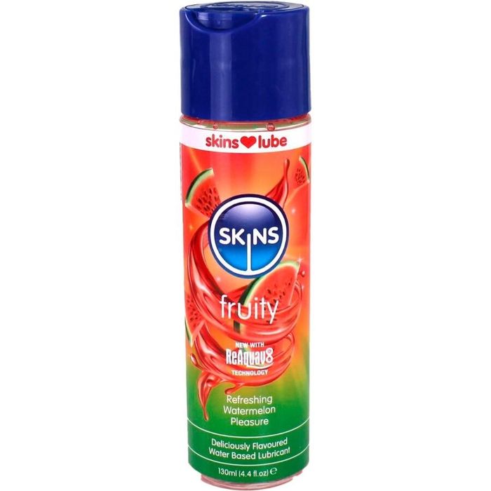 SKINS - LUBRIFICANTE À BASE DE ÁGUA COM SABOR DE MELANCIA 130 ML