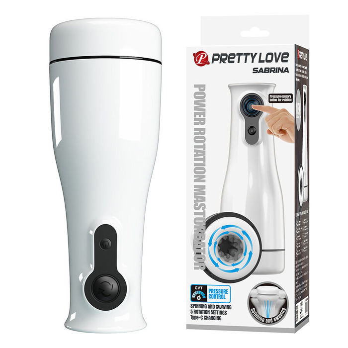 PRETTY LOVE - SABRINA MASTURBADOR MASCULINO GIRATÓRIO E BALANÇANTE
