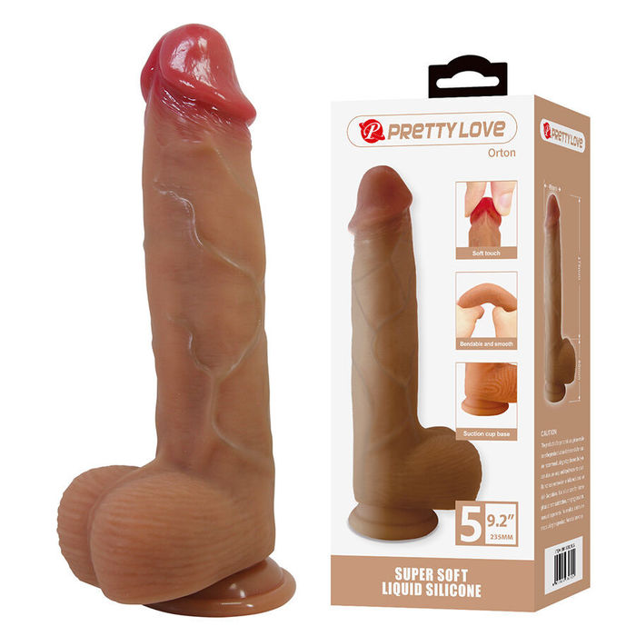PRETTY LOVE - ORTON DILDO REALISTA COM VENTOSA 23,5 CM -Ø- 4,9 CM