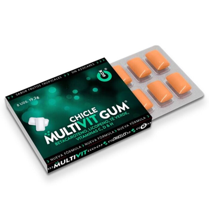 WUG GUM - MULTIVIT C, H, D, BETA-CAROTENO, LICOPENO E CHÁ VERDE 1 X 8 UNIDADES