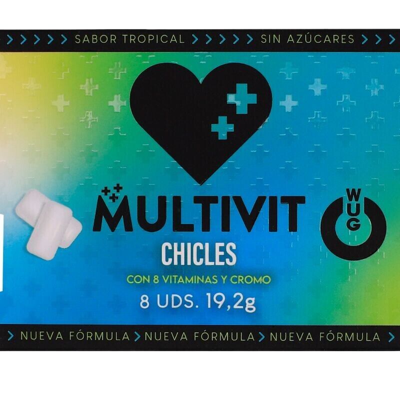 WUG MULTIVIT - MULTIVITAMÍNICO FUNCIONAL SABOR TROPICAL, 8 UNIDADES EM CARTELA