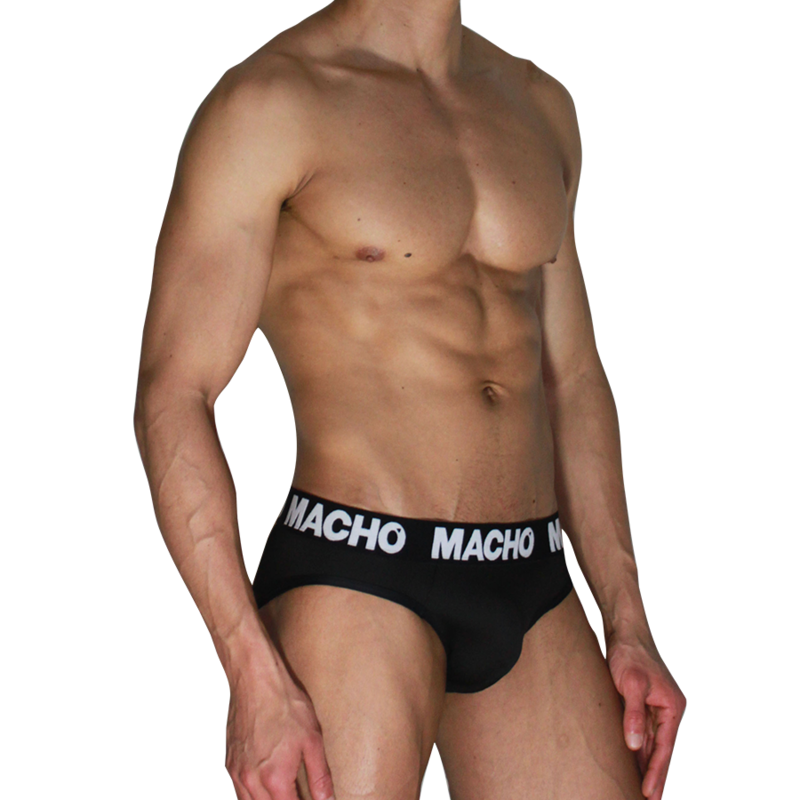 MACHO - MCH007 SLIP CLÁSSICO PRETO + PRETO S