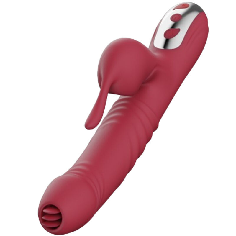 ARMONY - VIBRADOR E SUCÇÃO COM LÍNGUA ESTIMULANTE BURGUNDY