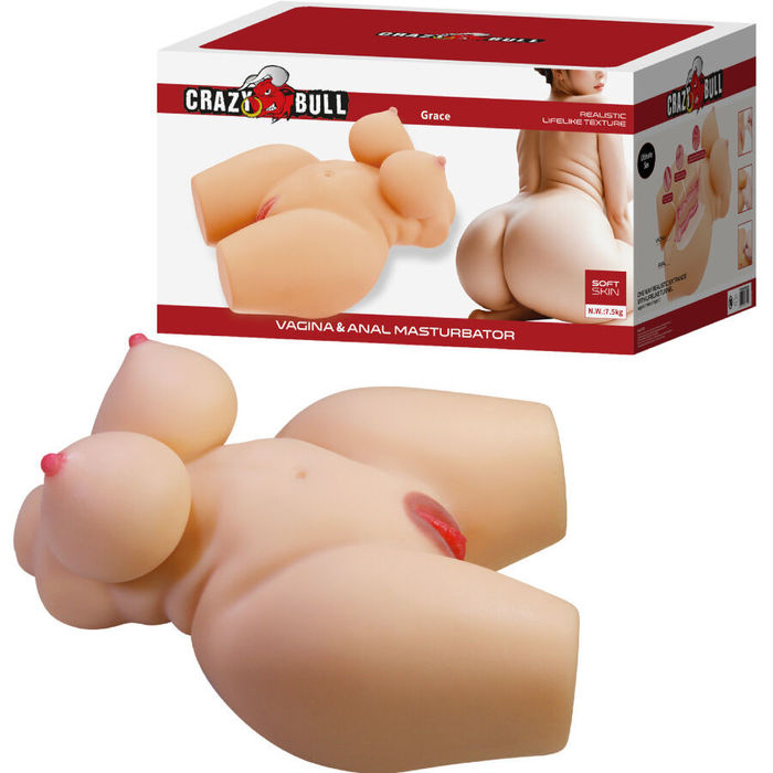 CRAZY BULL - GRACE TRONCO FEMININO REALISTA VAGINA E ANAL 7,5 KG