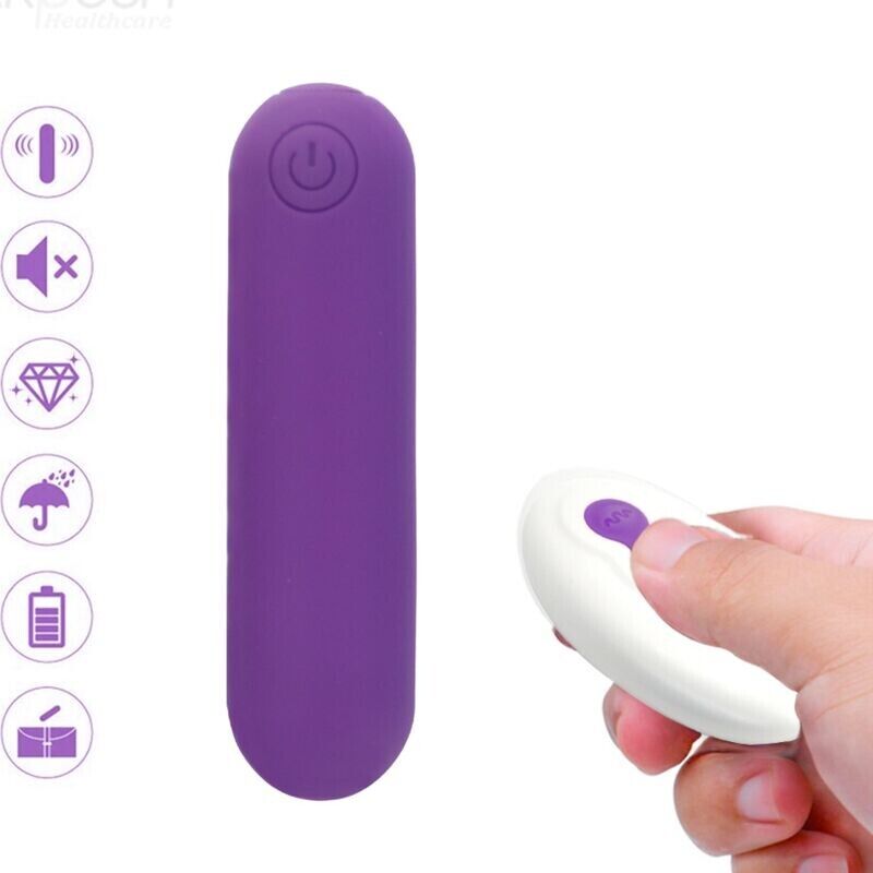 ARMONY - SPLASH JOLINE VIBRADOR BALA SILICONE CONTROLE REMOTO 10 VIBRAÇÕES 6.5 X 1.5 CM ROXO