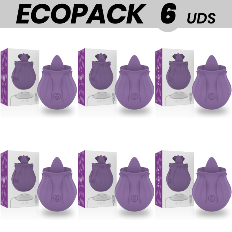 ECOPACK 6 UNIDADES - INTENSE ESTIMULADOR DE CLITÓRIS VIOLETA INTENSE - 10 VIBRAÕES LILS