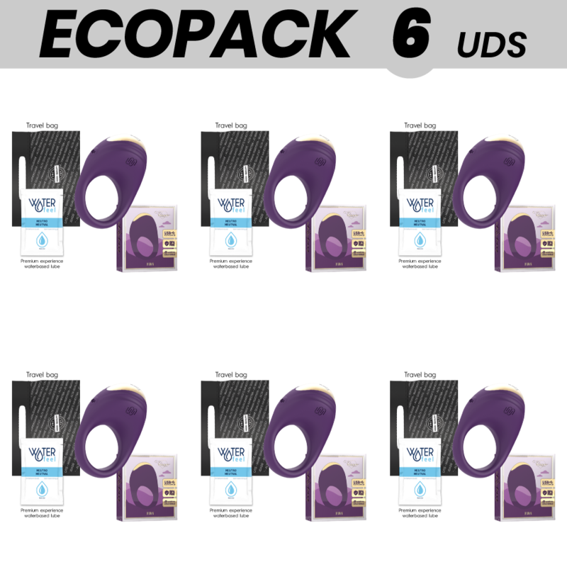 ECOPACK 6 UNIDADES - TREASUREROBIN VIBRATING RING COMPATIBLE CON WATCHME WIRELESS TECHNOLOGY