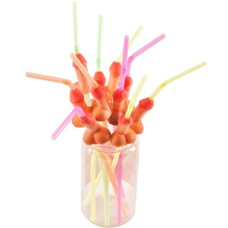 DIABLO PICANTE - BOLSA COM 10 CANUDOS NATURAIS PARA PÊNIS