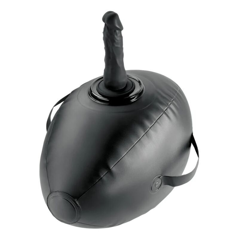 FETISH FANTASY SERIES - BODY DOCK BOLA DE AMOR INFLÁVEL COM DILDO PRETA 41,9 CM