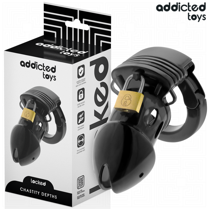 ADDICTED TOYS LOCKED - GAIOLA PARA PÊNIS CHASTITY DEPHHS 7,5 CM