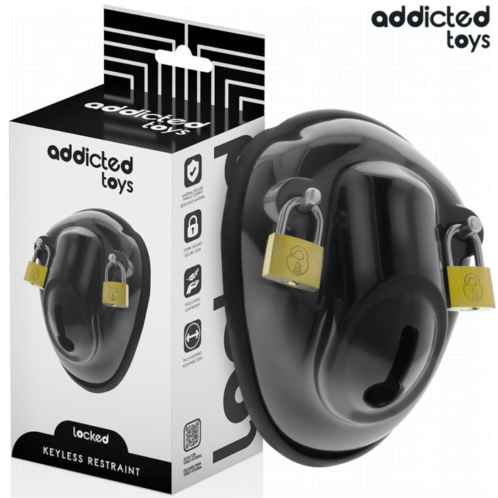 ADDICTED TOYS LOCKED - GAIOLA DE CONTENÇÃO SEM CHAVE PARA PÊNIS 11,5 CM