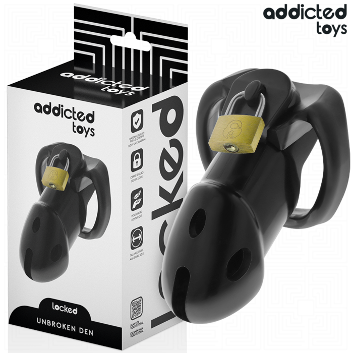ADDICTED TOYS LOCKED - GAIOLA DE PÊNIS DEN INQUEBRÁVEL 9,8 CM